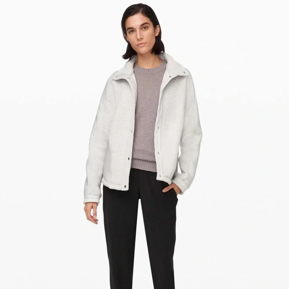 Lululemon Go Cozy Jacket in Heathered Ceramic - Size 10